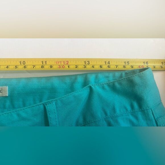Trina Turk Suki Slim Turquoise Jeans Size 10 Ankle Flattering - Picture 6 of 12
